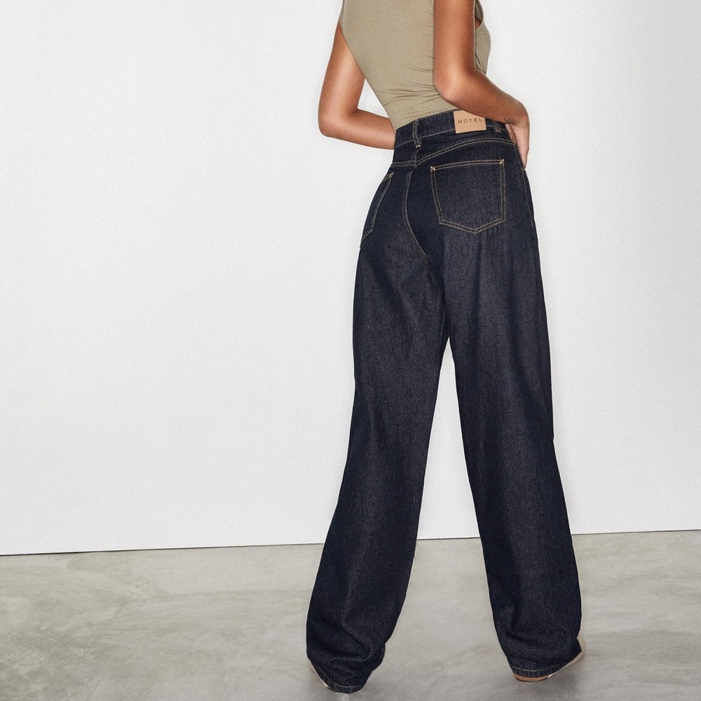 Deep Indigo Straight Baggy Jeans